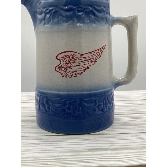 Red Wing Cherryband/ Cherry Band Stoneware Advertising Pitcher Prairie Wisconsin - Picture 5 of 9